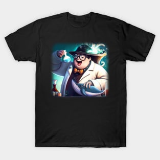 Mad scientist experimenting on a whale T-Shirt